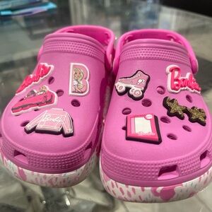 CROCS Pink Kids Sandals with Fun Charms